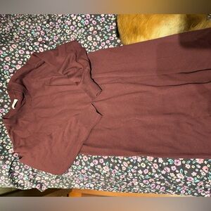 Babaton Merino Wool Sweater Dress - Deep Burgundy